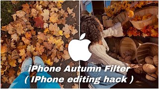 iPhone Autumn filter | Iphone camera roll Edit | New iphone Editing hack | iPhone filter screenshot 4