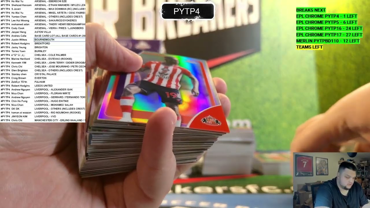 Набор коллекционных карточек Topps Chrome Premier League Soccer 2026 года, 12 штук, PYT, выберите...