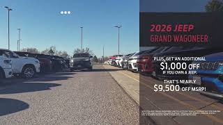Shop new 2026 Jeep Grand Wagoneer's during the Declaration of Deals Sales Event at Eide Chrysler