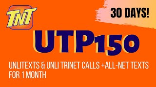 TNT UTP150   30 Days Unlitexts Promo + TRINET calls and ALL Net Texts screenshot 4