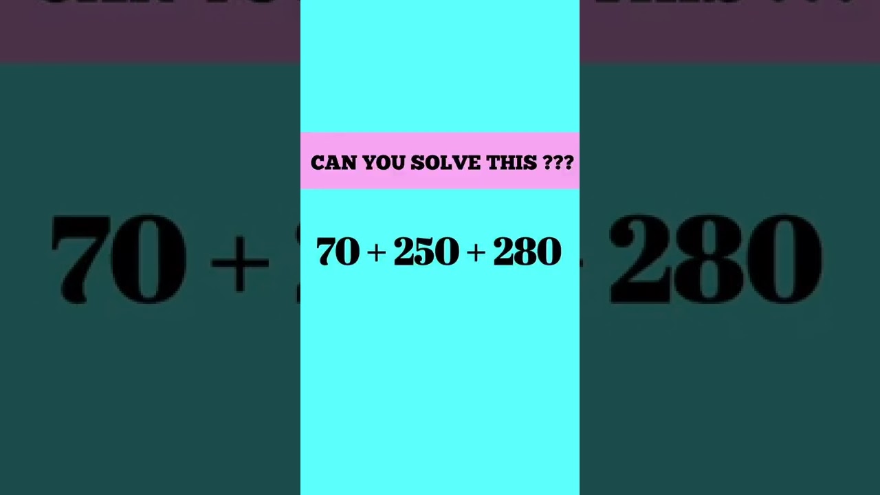 Addition Math Speed Test(Problems)Add Numbers Fast/Human CalculatorMental Maths Drill 