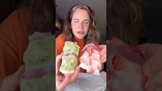 Frozen fruit snack roll ups! #summer #fruit #snack #recipe #fruitdip #snacks #summertime