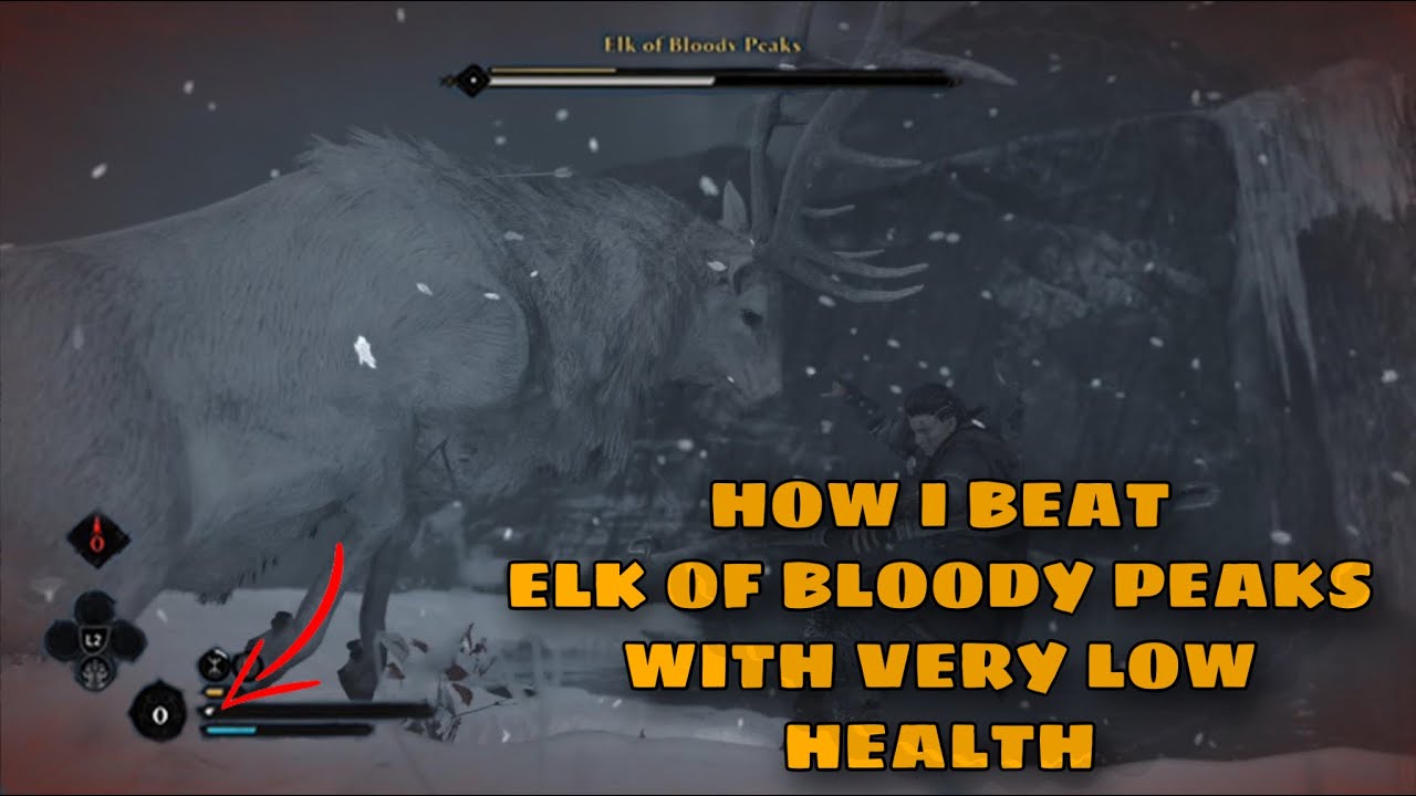 How I Beat The Elk of Bloody Peaks With Very Low Health | Assassin’s Creed Valhalla | PS5