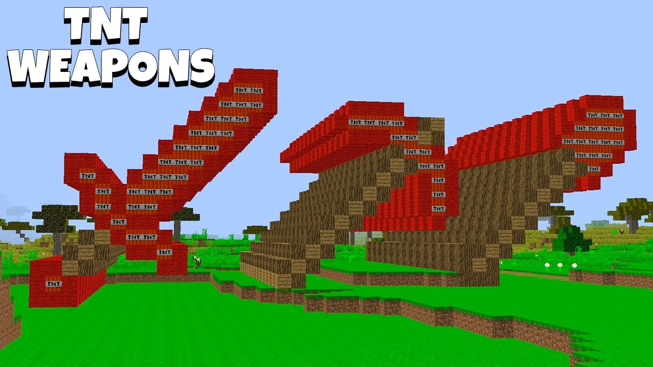 I found TNT WEAPONS in Minecraft ! THE rarest WEAPONS ! TNT SWORD vs