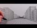 How to Draw a City Road using 1-Point Perspective