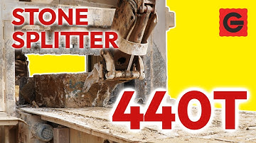 Large stone blocks splitter - Long video (build in 2007) | SLP line by GESTRA