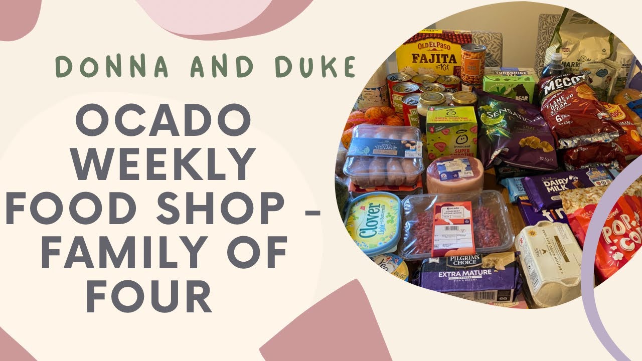 Ocado weekly food shop half term groceries meal plan YouTube