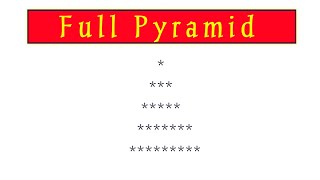 Lec 48 Full Pyramid Pattern Printing
