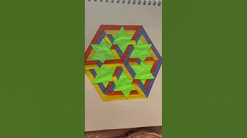 Pattern #pattern #drawing #colors #easy #beginner #video #shorts #reels  #doodles #hexagon #star