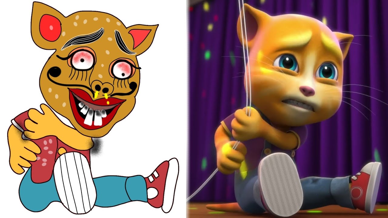 Talking Tom & Friends Super Model Funny Drawing  meme !