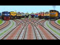 🔴All Express Trains &amp; Passenger Train Run At Bumpy Higher Graphics Railroad Tracks 