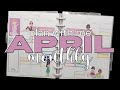 PLAN WITH ME MONTHLY LAYOUT |☂️APRIL MONTHLY ☂️| HAPPY PLANNER |SPRING