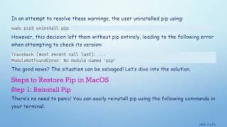How to Restore MacOS System Python3 Version and Fix Pip Issues
