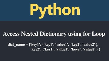 Access Nested Dictionary using for Loop in Python (Hindi)