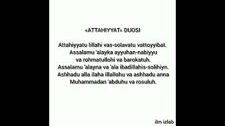 Attahiyat duosi.