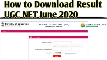 How to Download UGC NET JRF 2020 JUNE RESULT / UGC NET Result2020 /NTA UGC NET JRF Result JUNE 2020