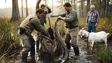 Animal rescue stories: Heroic Rescue Team Battles Giant Python to Save a Helpless Goat