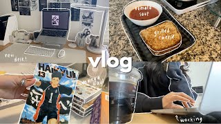 vlog ツ new desk setup, manga unboxing, cooking, and chill days