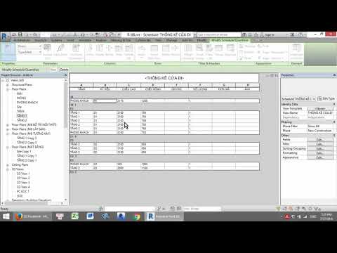 Video Hướng dẫn thống kê danh mục bản vẽ- thống kê cửa đi,... - youtube