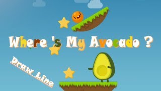 Where's My Avocado? Draw lines | Physics-based puzzle #3 (Android Gameplay) | Cute Little Games screenshot 3