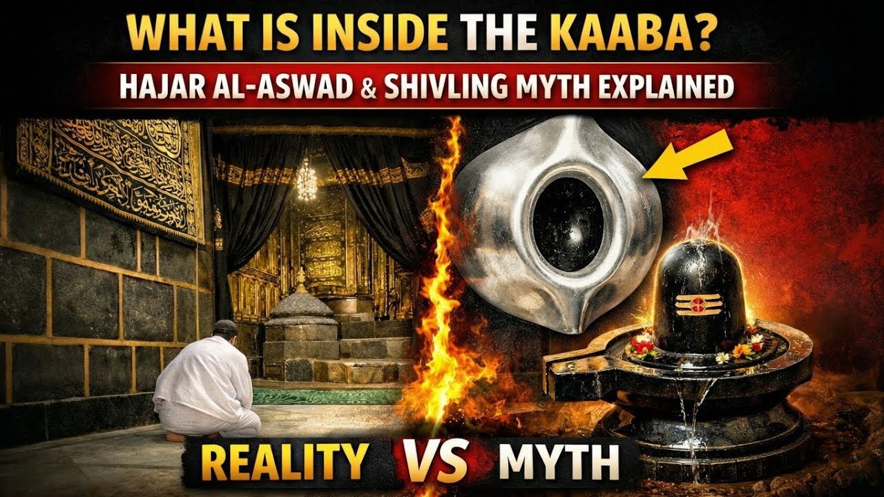 What is Inside the Kaaba? Reality of Hajar al-Aswad and the Shivling Myth Explained