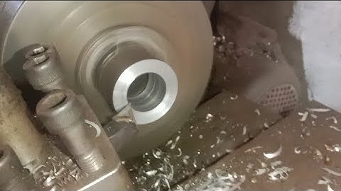lathe machine turning the outside diameter and finishing the job bush #lathe #machine #lathemachine