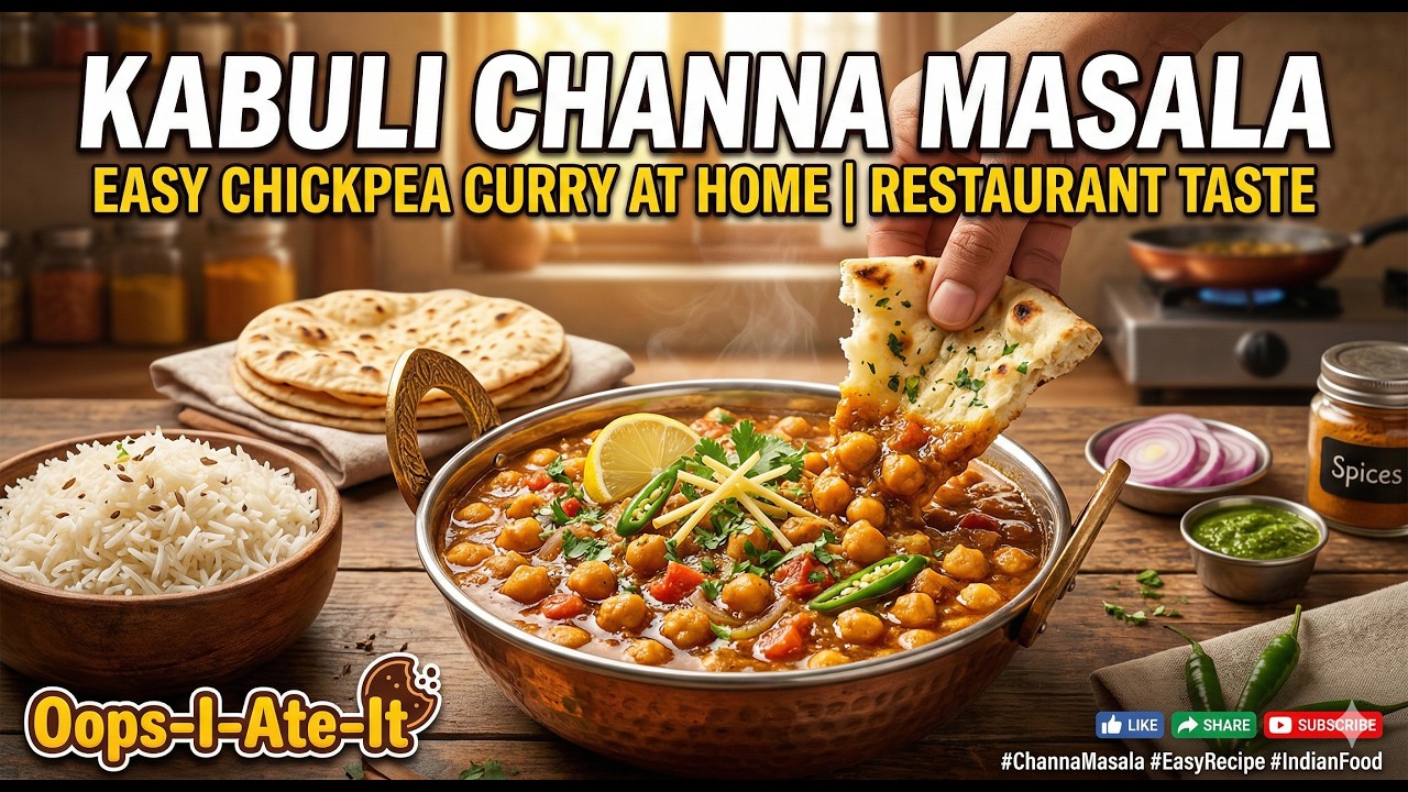 Kabuli Channa Masala | Easy Chickpea Curry Recipe at Home | Oops-I-Ate-It