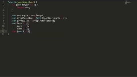 Quick Sort algorithm in Javascript