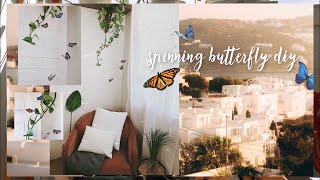 DIY HANGING SPINNING BUTTERFLY ROOM DECOR