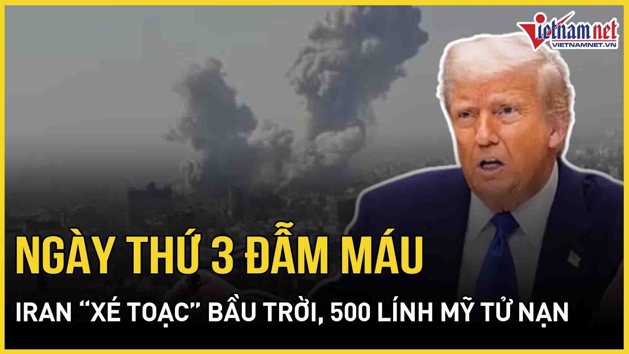 Ngày thứ 3 đẫm máu: Iran phóng 1311 tên lửa “xé toạc” bầu trời, F-15 Mỹ gặp biến lớn,500 lính tử nạn