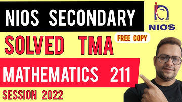 Nios Class X Mathematics 211 Solved TMA 2022 || Nios April-October Solved Free TMA Class X Secondary