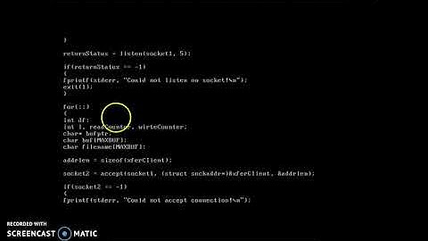 Example of code for an socket FTP server.