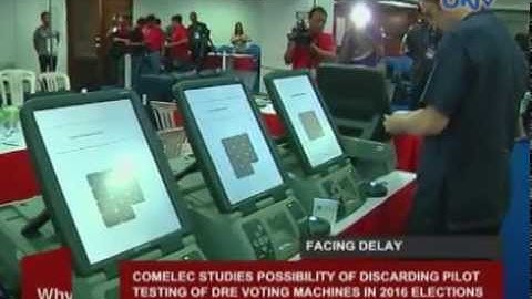 COMELEC studies possibility of discarding pilot testing of DRE voting machines in 2016 elections
