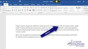 Demo of Dragon speech recognition
