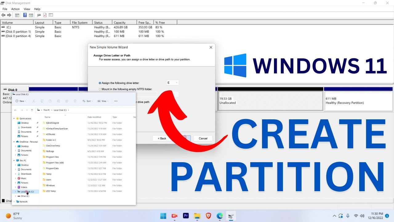 How to Create Partition in Windows 11? | Make Windows Partitions in ...