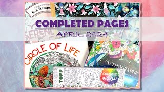 COMPLETED COLOURING PAGES | APRIL 2024 | ADULT COLOURING screenshot 4