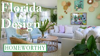 FLORIDA INTERIOR DESIGN | Punchy Prints, Tropical Furnishings, and Airy Decor