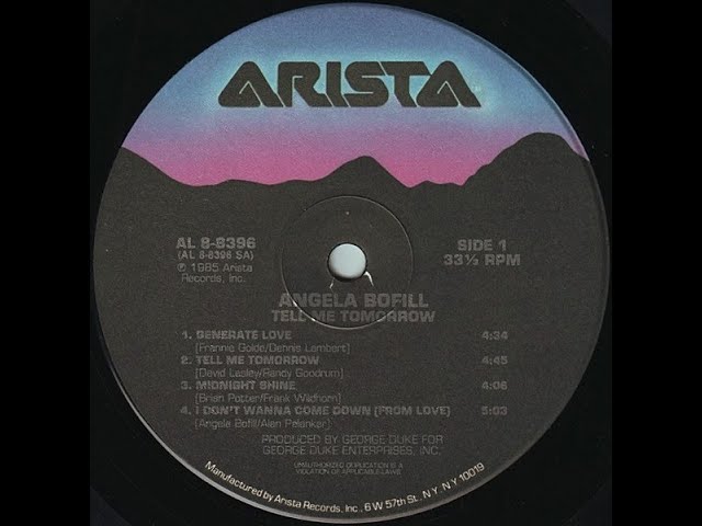 【LP】アンジェラ・ボフィル『Tell Me Tomorrow』輸 Angela Bofill – Tell Me Tomorrow – Vinyl (LP, Album), 1985