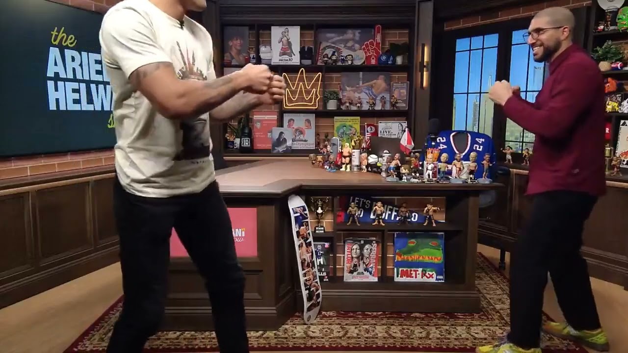 Alex Pereira enters the Studio and Does UFC 🏹 Walk Out with Ariel Helwani