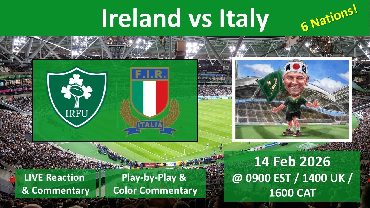 Ireland vs Italy | 6 Nations | LIVE Reaction Game Commentary | 14 Feb ...