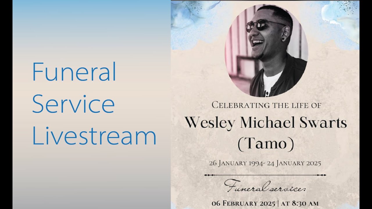 Wesley Swarts (Tamo) Funeral Service - YouTube