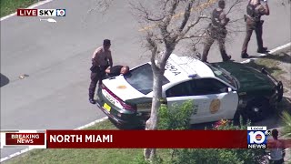 Man taken into custody following police pursuit that ended in North Miami