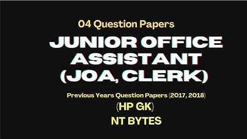 #HPSSC JUNIOR OFFICE ASSISTANT (JOA), #HP GK. STENOGRAPHER, DATA OPERATOR, DRAUGHTSMAN, ACCOUNTANT.