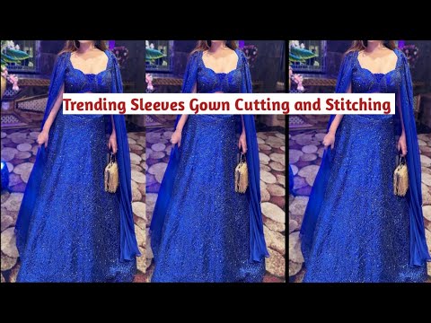 Anarkali dress cutting & stitching easily | | Convert saree into long gown/ frock/dress | Saree reuse - YouTube