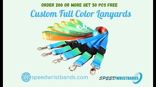 Elevate your event with our vibrant custom full-color lanyards! | Custom Lanyards | speedwristbands
