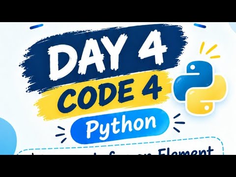 🐍 Python Coding Challenge DAY 3 | CODE 3: Search an Element in a Sequence Without Using Any Function