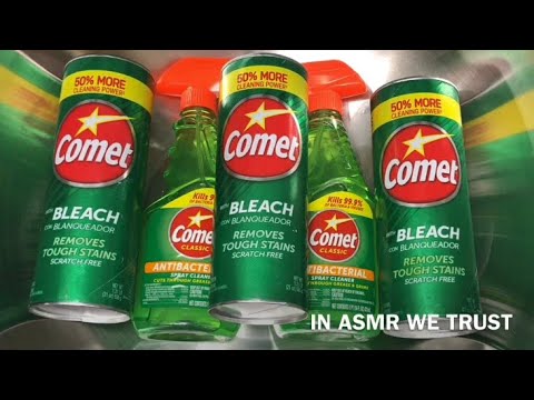 Comet & Pine-Sol #cleaning #scrubbing #asmr, Asmr Meta