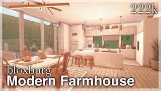 Bloxburg - Modern Farmhouse Speedbuild (interior   full tour)
