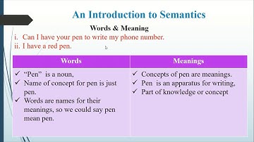 An Introduction to Semantics Lecture 1