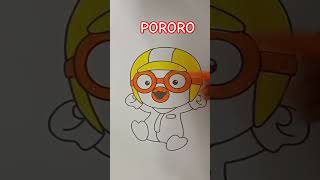 Menggambar Dan Mewarnai Pororo menggambar mewarnai shorts pororo